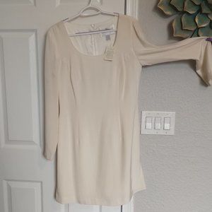 Beach Wedding? | GORGEOUS & SIMPLE | CHAMPAGNE SILK | NWT | 10 | Long Sleeve